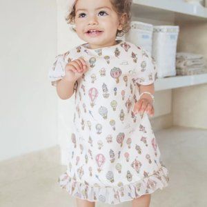 Atelier Choux Velour Hot Air Balloon Dress, 3-6 months